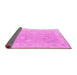 Sideview of Abstract Pink Modern Rug, abs4344pnk