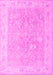 Machine Washable Abstract Pink Modern Rug, wshabs4344pnk