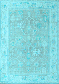 Abstract Light Blue Modern Rug, abs4344lblu