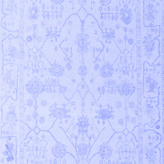Machine Washable Oriental Blue Traditional Rug, wshabs4345blu