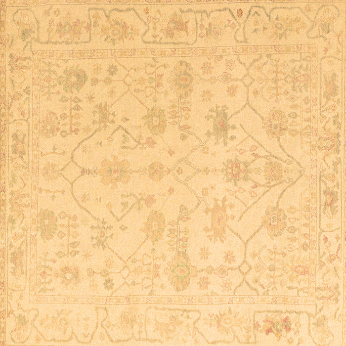 Square Oriental Brown Traditional Rug, abs4345brn