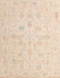 Abstract Deep Peach Orange Oriental Rug, abs4345