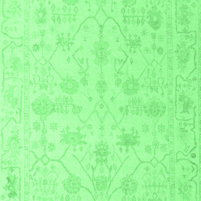 Machine Washable Oriental Emerald Green Traditional Area Rugs, wshabs4345emgrn