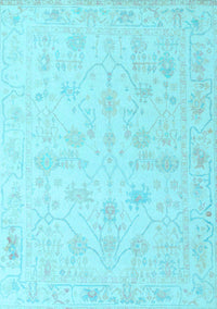 Oriental Light Blue Traditional Rug, abs4345lblu