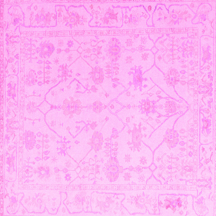 Square Oriental Pink Traditional Rug, abs4345pnk