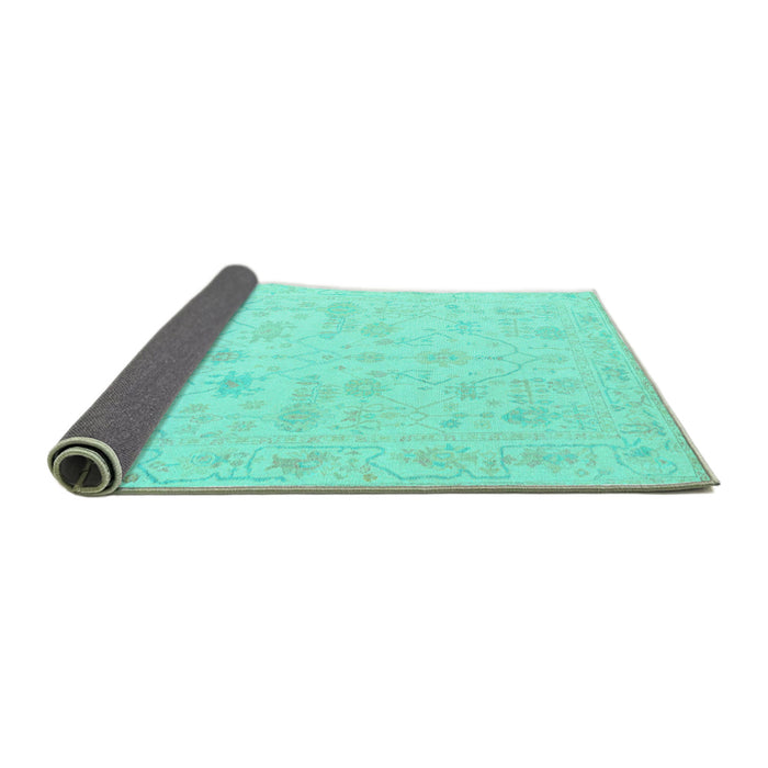 Sideview of Oriental Turquoise Traditional Rug, abs4345turq