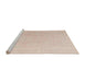 Sideview of Machine Washable Abstract Pastel Orange Rug, wshabs4346