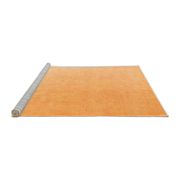 Sideview of Machine Washable Abstract Orange Modern Area Rugs, wshabs4346org