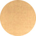 Round Abstract Brown Modern Rug, abs4346brn