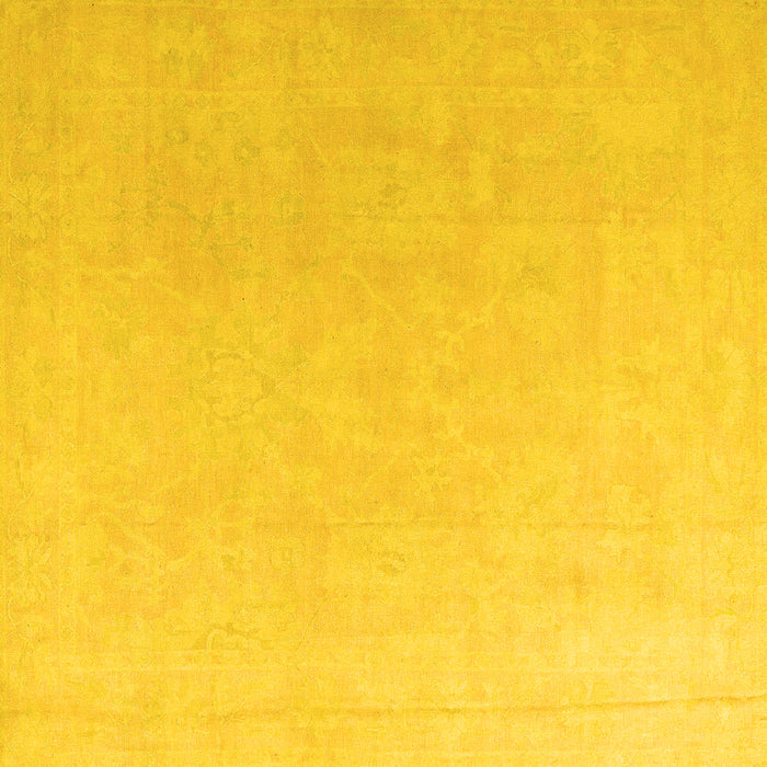 Square Abstract Yellow Modern Rug, abs4346yw