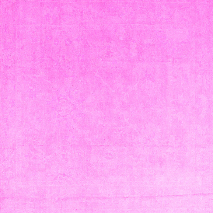 Square Machine Washable Abstract Pink Modern Rug, wshabs4346pnk