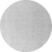 Round Abstract Gray Modern Rug, abs4346gry