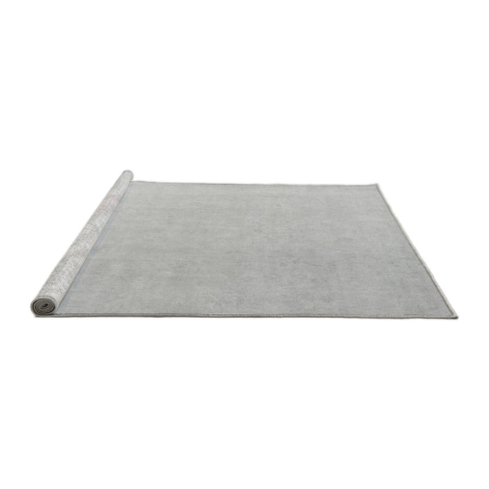 Sideview of Machine Washable Abstract Gray Modern Rug, wshabs4346gry