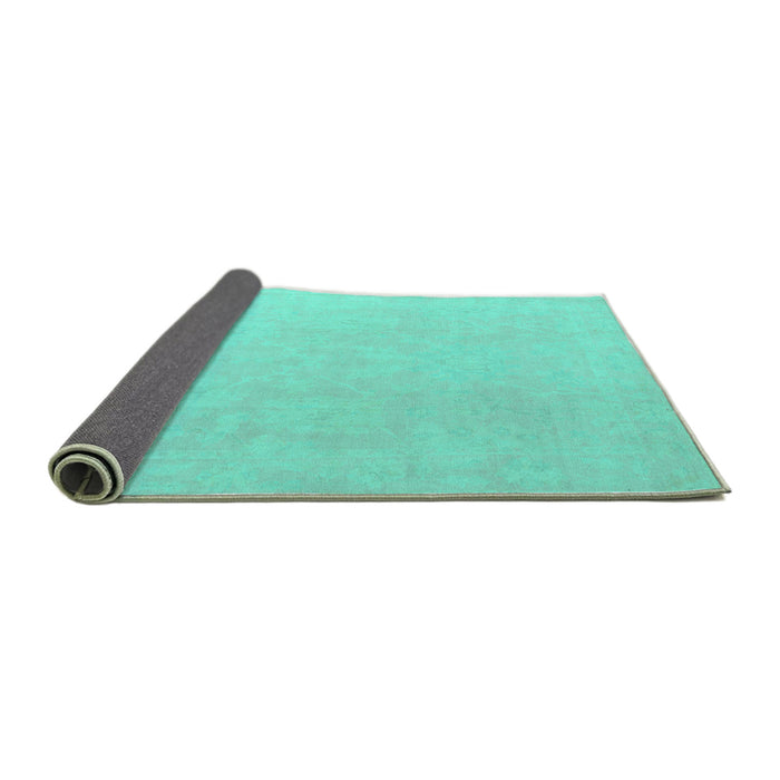Sideview of Abstract Turquoise Modern Rug, abs4346turq