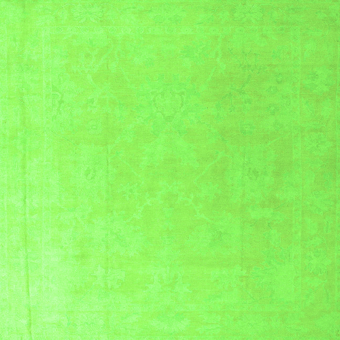 Square Machine Washable Abstract Green Modern Area Rugs, wshabs4346grn