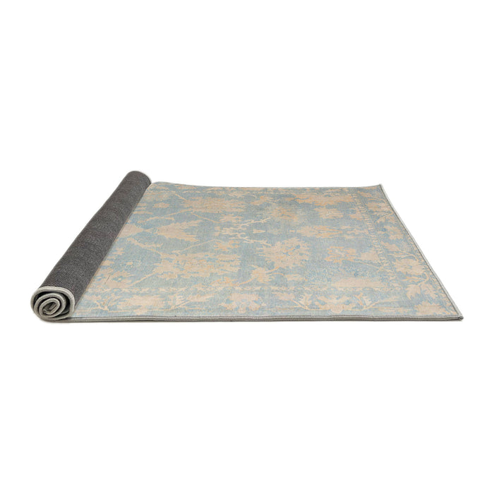Sideview of Abstract Pale Silver Gray Oriental Rug, abs4347