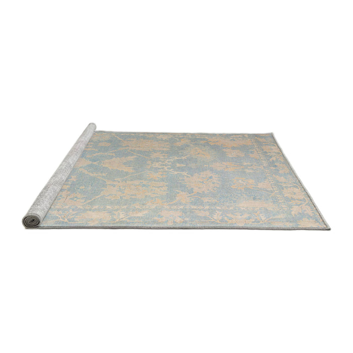 Sideview of Machine Washable Abstract Pale Silver Gray Rug, wshabs4347