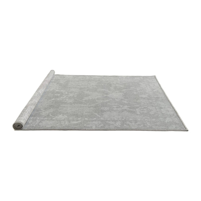 Sideview of Machine Washable Oriental Gray Traditional Rug, wshabs4347gry