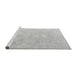 Sideview of Machine Washable Oriental Gray Traditional Rug, wshabs4347gry