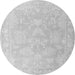 Round Oriental Gray Traditional Rug, abs4347gry