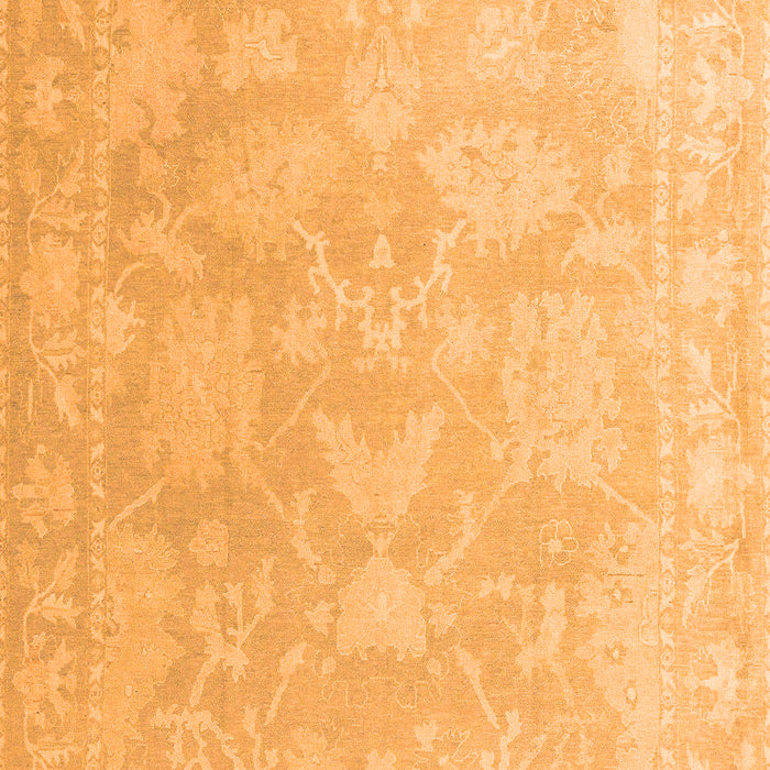 Machine Washable Oriental Orange Traditional Area Rugs, wshabs4347org