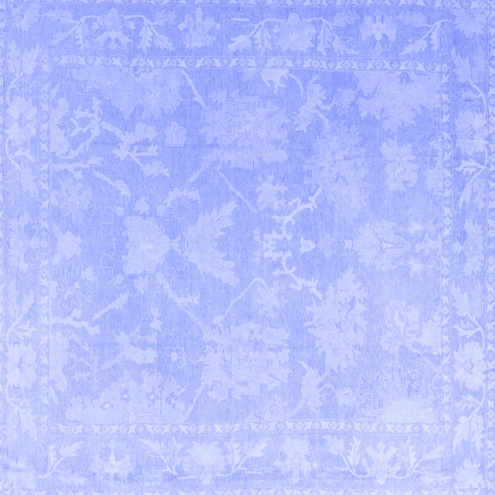 Square Oriental Blue Traditional Rug, abs4347blu