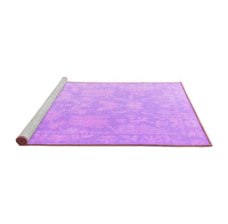 Sideview of Machine Washable Oriental Purple Traditional Area Rugs, wshabs4347pur