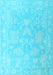 Machine Washable Oriental Light Blue Traditional Rug, wshabs4347lblu