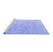 Sideview of Machine Washable Oriental Blue Traditional Rug, wshabs4347blu