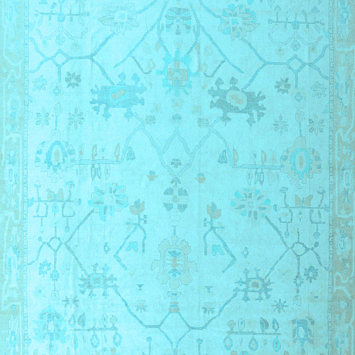 Machine Washable Oriental Light Blue Traditional Rug, wshabs4348lblu