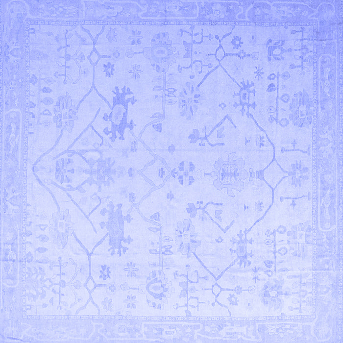Square Oriental Blue Traditional Rug, abs4348blu