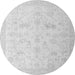 Round Oriental Gray Traditional Rug, abs4348gry