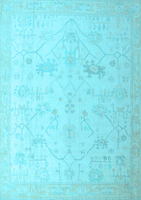 Oriental Light Blue Traditional Rug, abs4348lblu