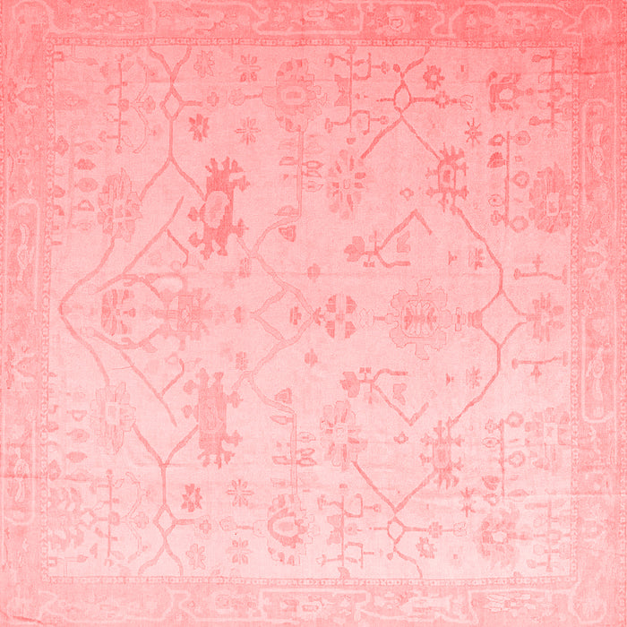 Machine Washable Oriental Red Traditional Rug, wshabs4348red