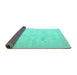 Sideview of Oriental Turquoise Traditional Rug, abs4348turq