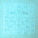 Square Oriental Light Blue Traditional Rug, abs4348lblu