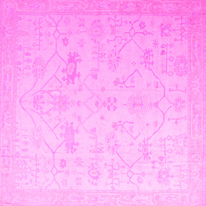 Square Oriental Pink Traditional Rug, abs4348pnk