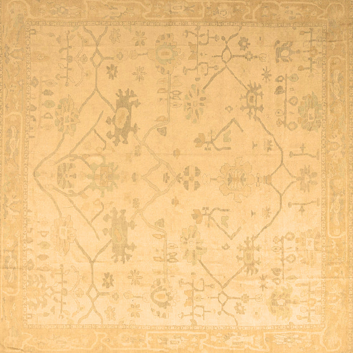 Square Oriental Brown Traditional Rug, abs4348brn