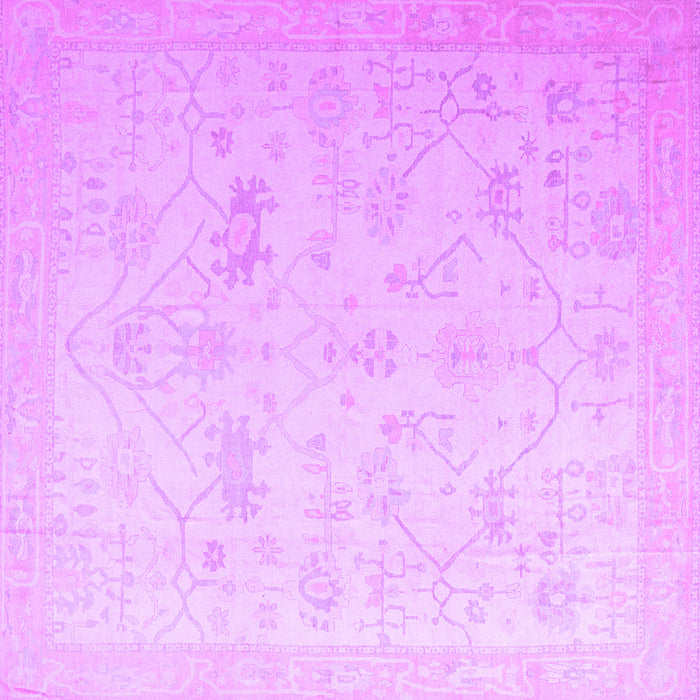 Square Oriental Purple Traditional Rug, abs4348pur