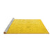 Sideview of Machine Washable Oriental Yellow Traditional Rug, wshabs4348yw