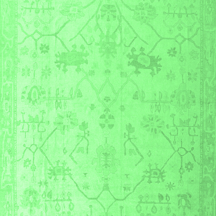 Machine Washable Oriental Emerald Green Traditional Area Rugs, wshabs4348emgrn
