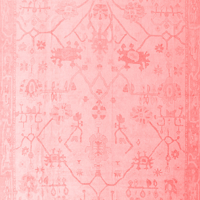 Machine Washable Oriental Red Traditional Rug, wshabs4348red