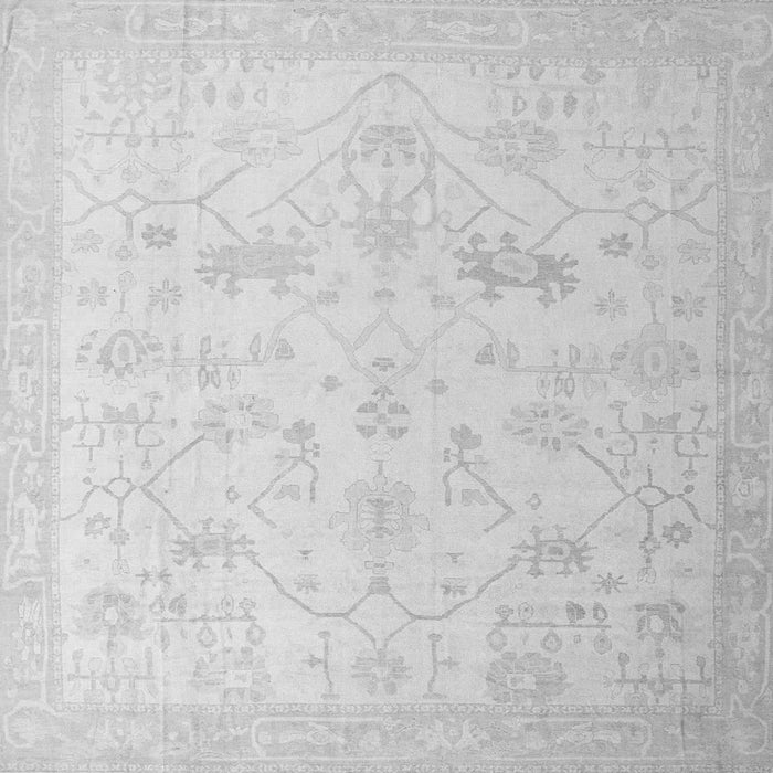 Square Oriental Gray Traditional Rug, abs4348gry