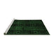 Sideview of Machine Washable Abstract Emerald Green Modern Area Rugs, wshabs4349emgrn