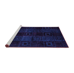 Sideview of Machine Washable Abstract Purple Modern Area Rugs, wshabs4349pur