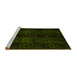 Sideview of Machine Washable Abstract Yellow Modern Rug, wshabs4349yw