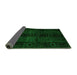 Sideview of Abstract Green Modern Rug, abs4349grn