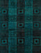 Machine Washable Abstract Medium Teal Green Rug, wshabs4349