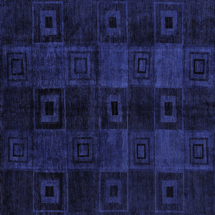 Square Abstract Blue Modern Rug, abs4349blu