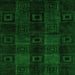 Square Machine Washable Abstract Green Modern Area Rugs, wshabs4349grn